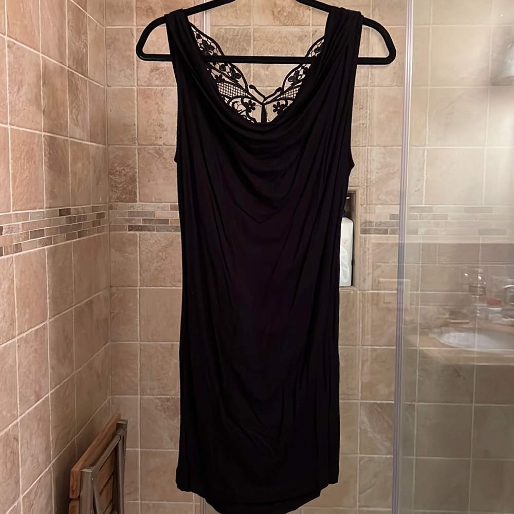 Black dress with lace back